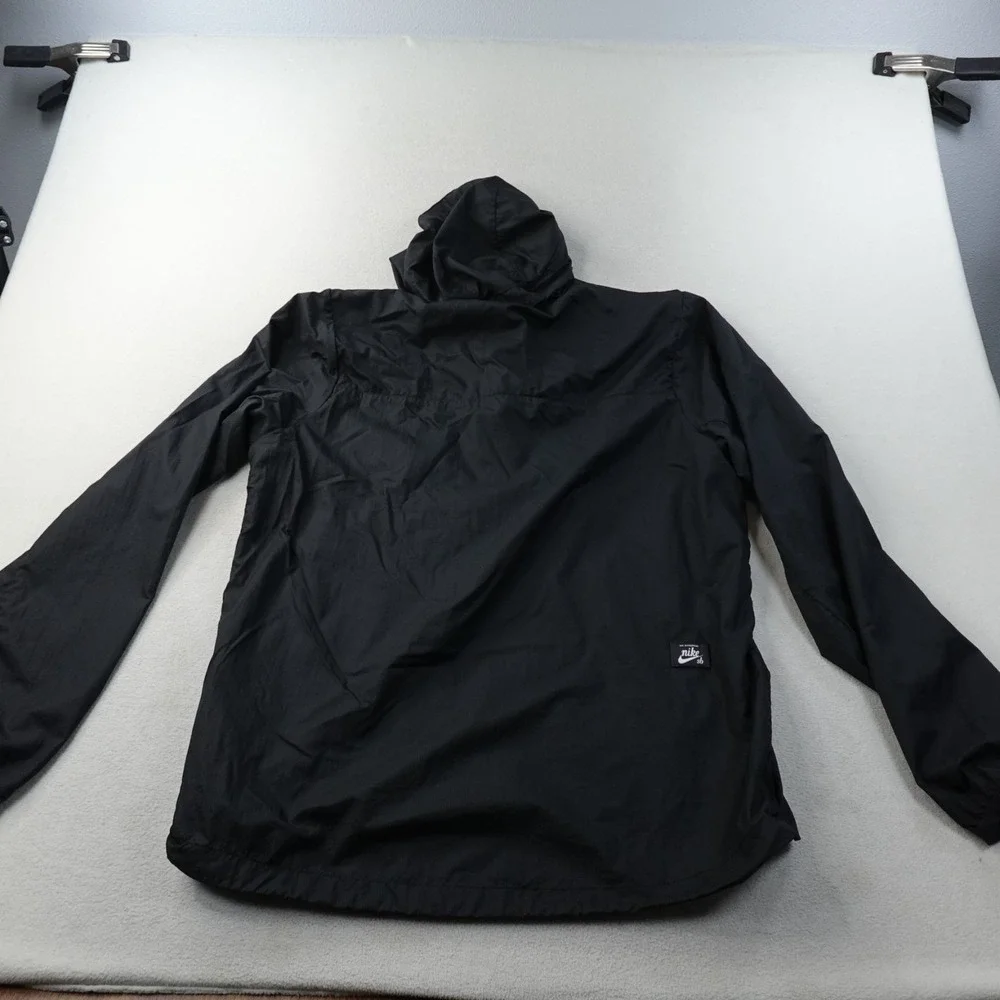 Nike SB Packable Anorak Jacket Mens Large Black Hooded Windbreaker CT5326